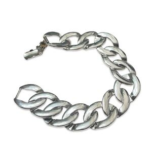 Napier Silver Chunky Cuban Link 7” Bracelet